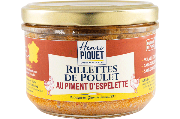 Rillettes de poulet au piment d’Espelette